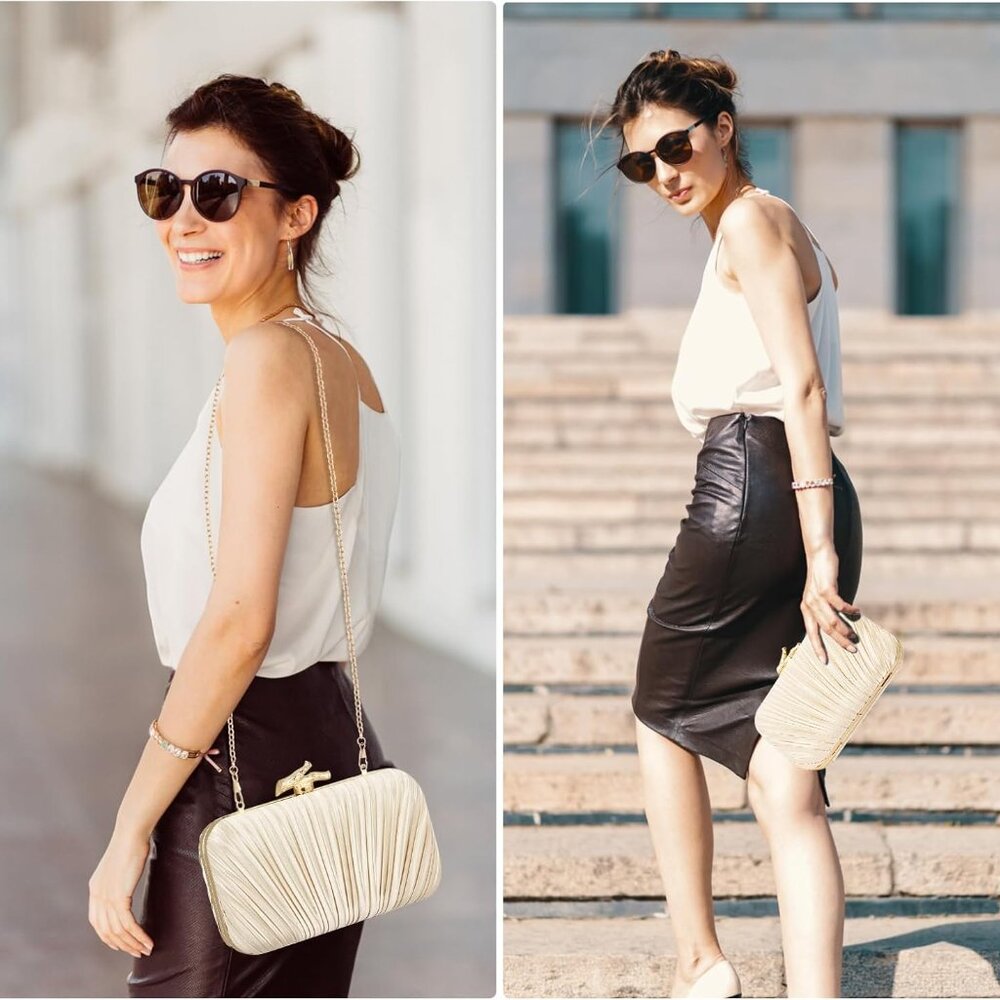 Compact Structured Evening Handbag Stylish Clutch… - image 5